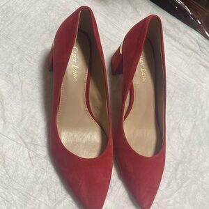 Women’s suede block heel shoes never worn just sitting in my closet
